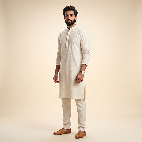 Handwoven Organic Cotton Kurta Set