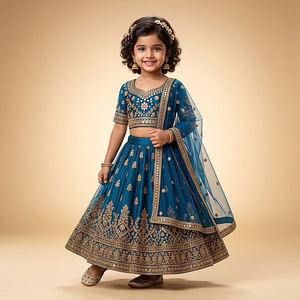 Kids Embroidered Lehenga Choli