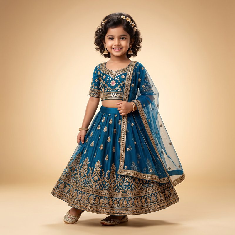 Kids Embroidered Lehenga Choli