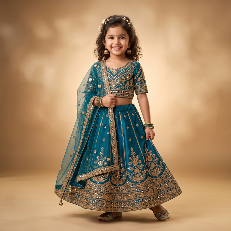 Kids Embroidered Lehenga Choli